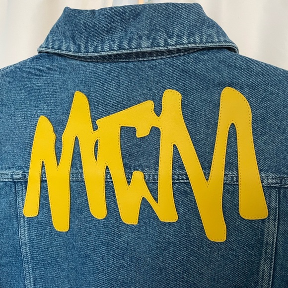 MCM denim jacket with yellow patches! - Picture 4 of 9